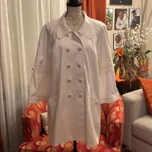White Dressy Trench Jacket/Coat